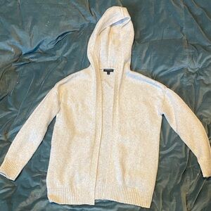 Banana Republic Light Gray Hooded Cardigan